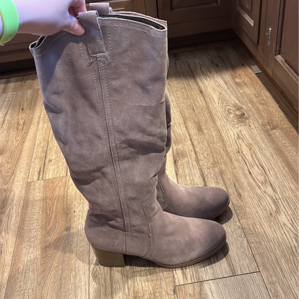 White Mountain Taupe Over the Knee Boots